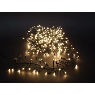 twistlight led - 6 m - 510 lampes blanc chaud - fil noir - 31v