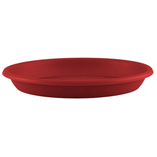 Soucoupe ronde 22cm rouge fonce pour pot de fleur - EDA