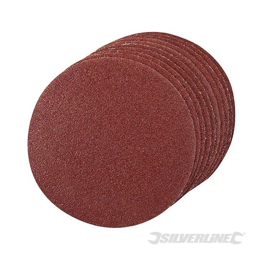 'Silverline - Lot de 10 disques abrasifs auto-agrippants 125 mm - Grains assortis : 4 x 60