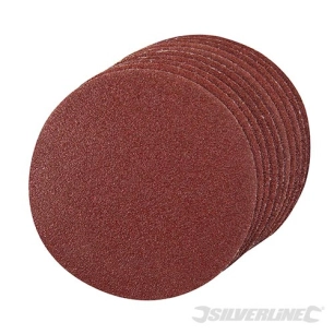 'Silverline - Lot de 10 disques abrasifs auto-agrippants 125 mm - Grains assortis : 4 x 60