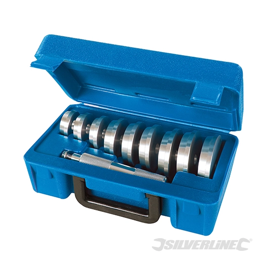 Silverline - Outils de montage pour roulements et joints, 10 pcs - 39,5 - 81 mm