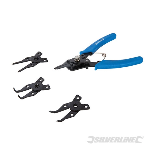 Silverline - Pince à circlips 5-en-1 - 160 mm