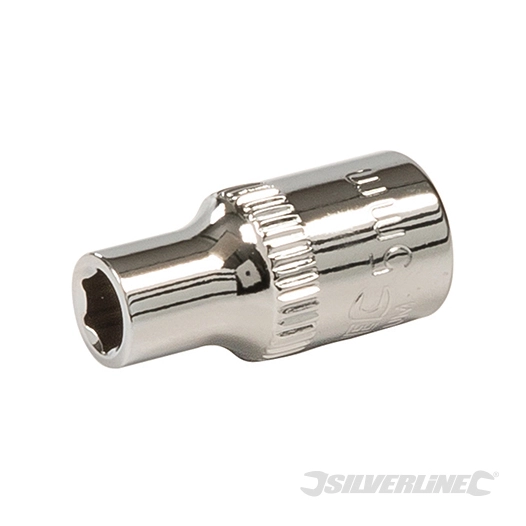 Silverline - Douille métrique 1/4'' 6 pointes - 5 mm