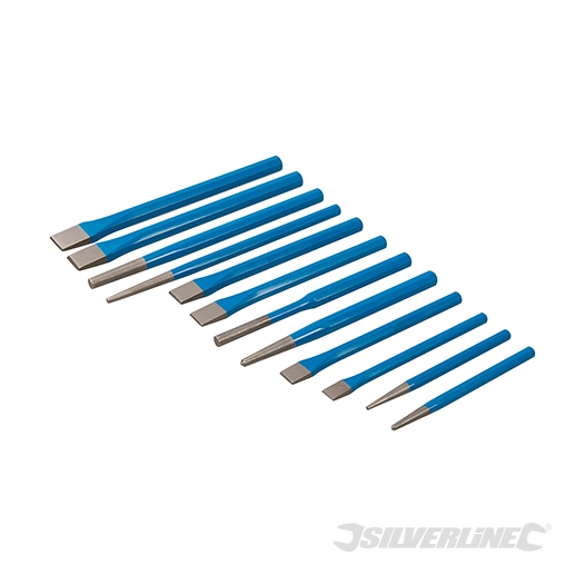 Silverline - Poinçons et chasse-goupilles, 12 pcs - 12 pcs