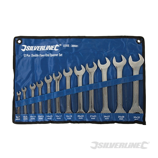 Silverline - Clés à fourche doubles, 12 pcs - 6 - 32 mm