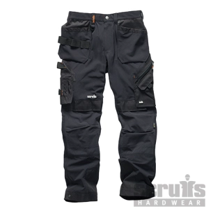 Scruffs - Pantalon de travail noir Pro Flex Plus avec poches-étuis - Taille 40 R