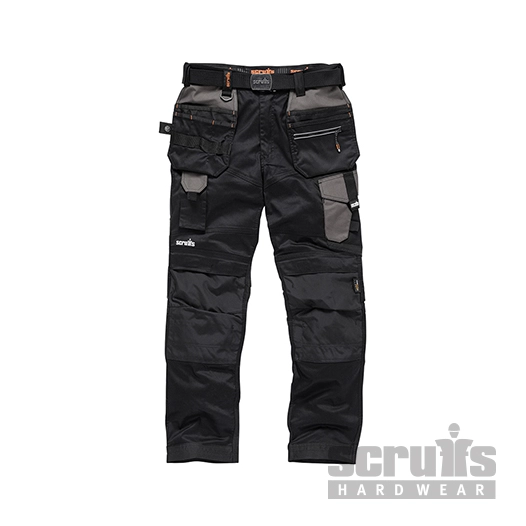 Scruffs - Pantalon noir Pro Flex avec poches-étuis - Taille 38 S