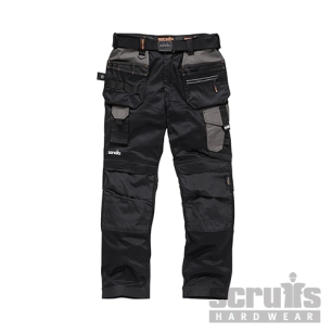 Scruffs - Pantalon noir Pro Flex avec poches-étuis - Taille 48 R