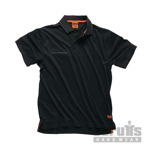 Scruffs - Polo noir Worker - Taille S