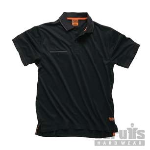 Scruffs - Polo noir Worker - Taille S