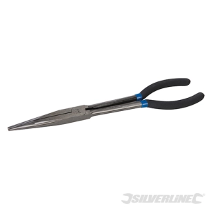 Silverline - Pince longue portée d'électronicien - Droite