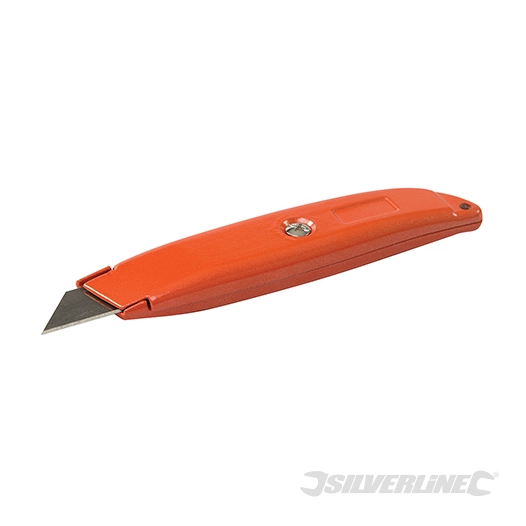 Silverline - Cutter à lame rétractable - Fluo 150 mm