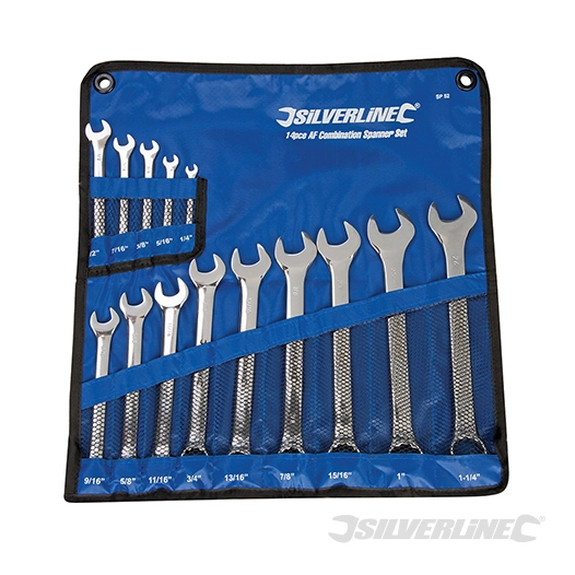 Silverline - Clés mixtes, 14 pcs - 1/4'' - 1 1/4''