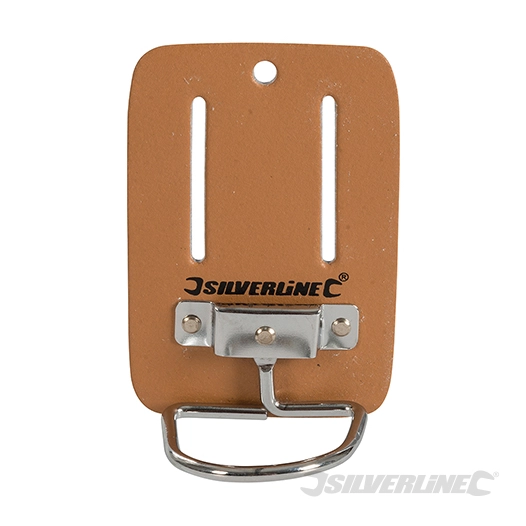 Silverline - Porte-marteau en cuir pour ceinture - 100 x 50 mm