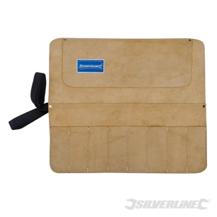Silverline - Trousse en daim pour burins et ciseaux à 8 poches - 440 x 380 mm