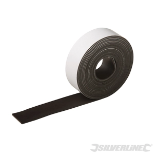 Silverline - Bande souple aimantée autocollante - 25 mm x 3 m