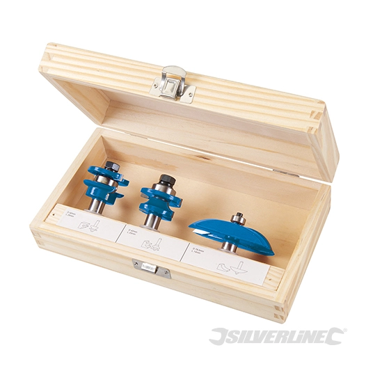 Silverline - Fraises TCT pour portes à panneaux 1/2'', 3 pcs - 1/2''