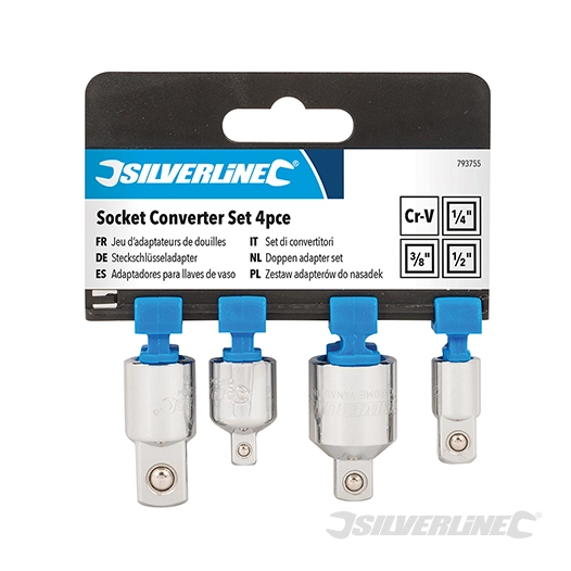 Silverline - Adaptateurs de douilles, 4 pcs - 4 pcs