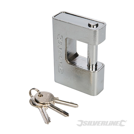 Silverline - Cadenas blindé monobloc - 90 mm