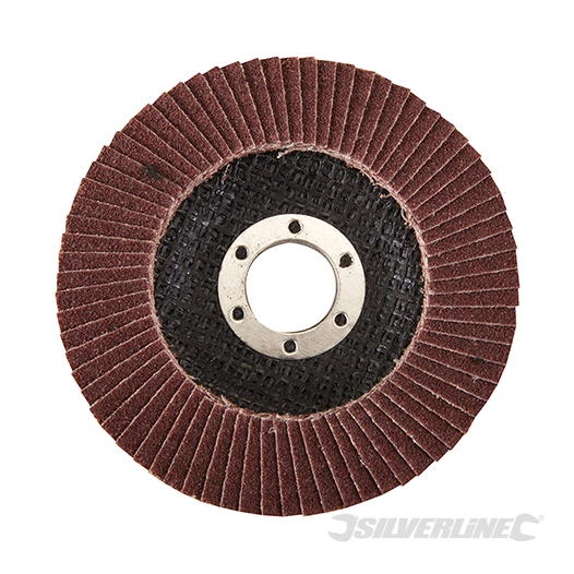 Silverline - Disque à lamelles corindon - 115 mm Grain 80