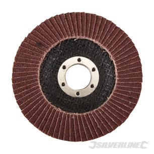 Silverline - Disque à lamelles corindon - 115 mm Grain 80