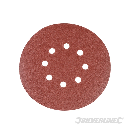 Silverline - 10 disques abrasifs perforés auto-agrippants 150 mm - Grain 120