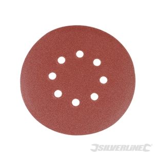Silverline - 10 disques abrasifs perforés auto-agrippants 150 mm - Grain 120