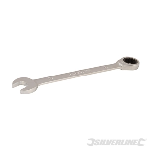 Silverline - Clé mixte à cliquet et tête droite - 22 mm
