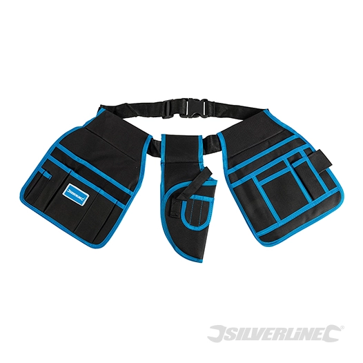 Silverline - Ceinture-sacoche 15 pochettes - 900 - 1 200 mm