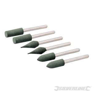 Silverline - Pointes de polissage en caoutchouc pour outil rotatif, 6 pcs - ø 6 mm