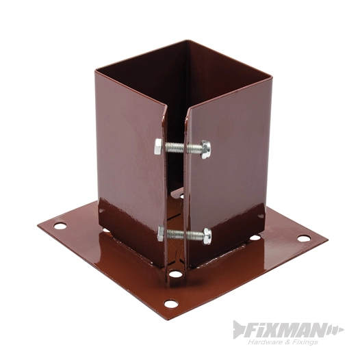 Fixman - Support pour poteau à boulonner - 100 x 100 mm