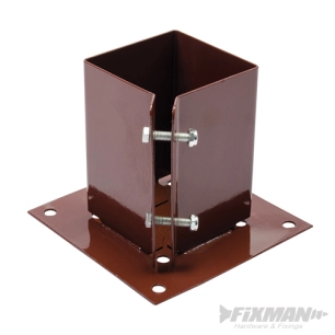 Fixman - Support pour poteau à boulonner - 100 x 100 mm