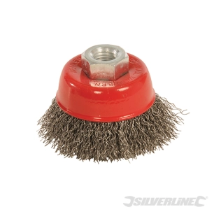Silverline - Brosse boisseau à fils d'acier ondulés - 65 mm