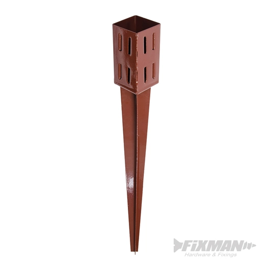 Fixman - Support pour poteau à prise simple - 75 x 75 x 750 mm