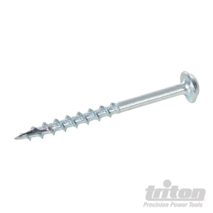 Triton - Vis en zinc pour perçages dissimulés, fausse rondelle, filetage grossier - 250 vis numéro 8 x 2''
