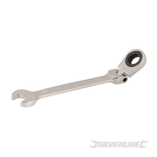 Silverline - Clé mixte à cliquet et à tête inclinable - 12 mm