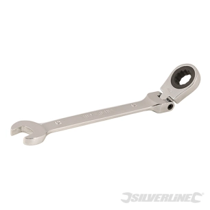 Silverline - Clé mixte à cliquet et à tête inclinable - 12 mm