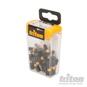 Triton - Lot de 25 embouts de vissage chocs Pozidriv - PZ3 - 25 mm