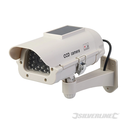Silverline - Caméra de surveillance factice solaire avec LED - Solaire