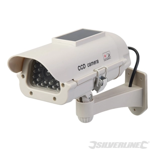 Silverline - Caméra de surveillance factice solaire avec LED - Solaire