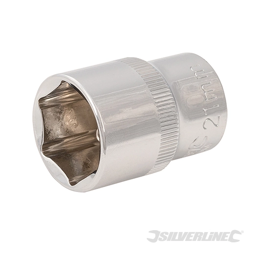 Silverline - Douille métrique 1/2'' 6 pointes - 21 mm