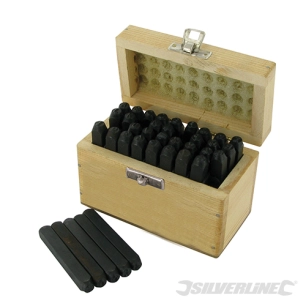 Silverline - Poinçons chiffres et lettres, boîte 36 pcs - 36 pcs
