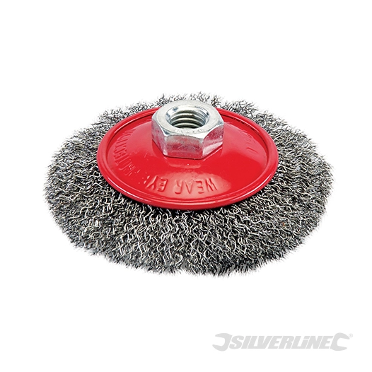 Silverline - Brosse biseautée à fils d'acier ondulés - 100 mm