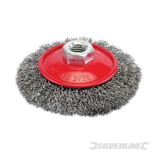 Silverline - Brosse biseautée à fils d'acier ondulés - 100 mm