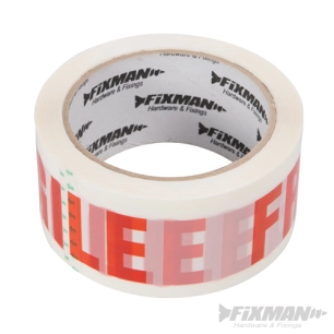 Fixman - Ruban de conditionnement FRAGILE - 48 mm x 66 m