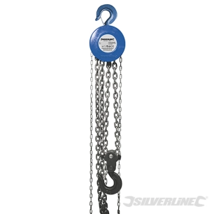 Silverline - Palan manuel à chaîne - 5 000 kg / Hauteur de levage 3 m