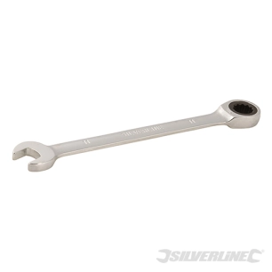 Silverline - Clé mixte à cliquet et tête droite - 11 mm
