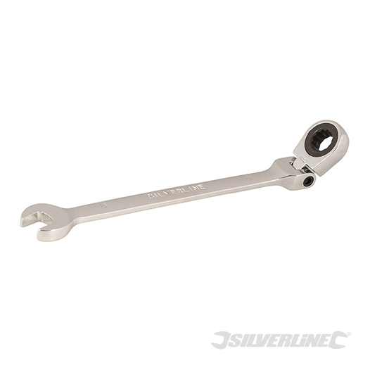 Silverline - Clé mixte à cliquet et à tête inclinable - 8 mm