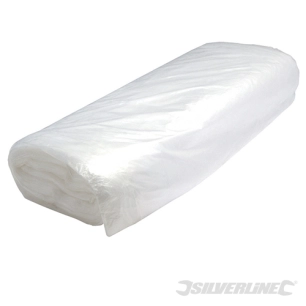 Silverline - Rouleau bâche de protection en polyéthylène - 2 x 50 m (environ)