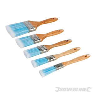 Silverline - Pinceaux synthétiques, 5 pcs - 19, 25, 40, 50 et 75 mm